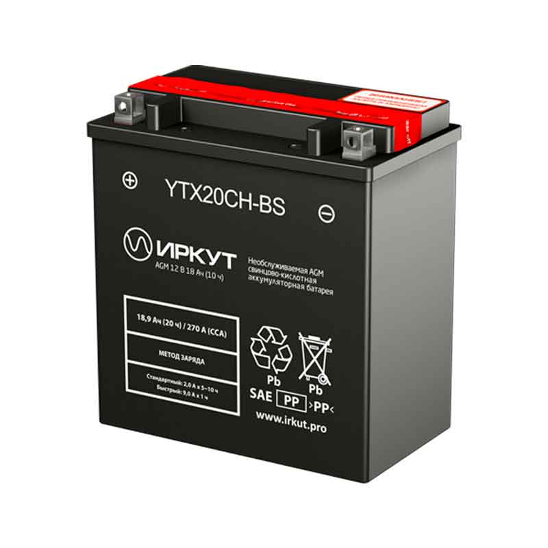 Аккумулятор Иркут YTX20CH-BS (12V / 18Ah)