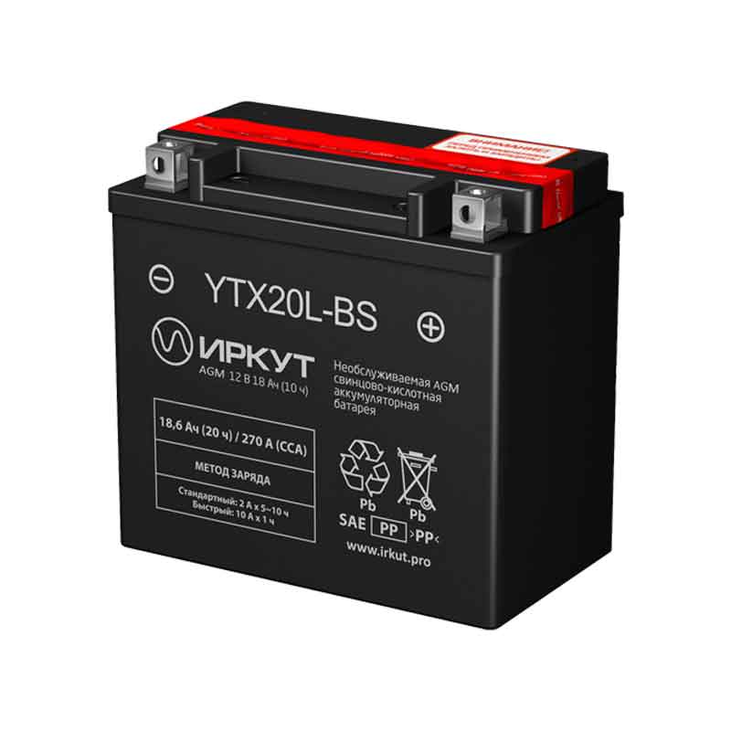 Аккумулятор Иркут YTX20L-BS (12V / 18Ah)