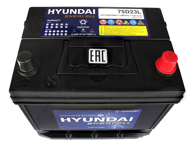 Аккумулятор HYUNDAI 65e CMF 75D23L (нижн.крепл.)  HYUNDAI Energy