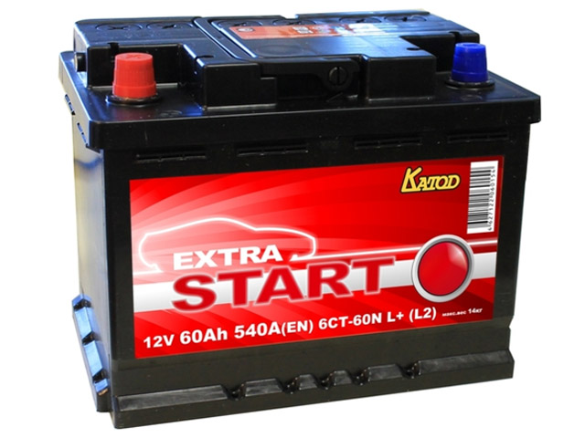 Аккумулятор EXTRA START 60 6СТ-60N L+ (L2)  Extra Start