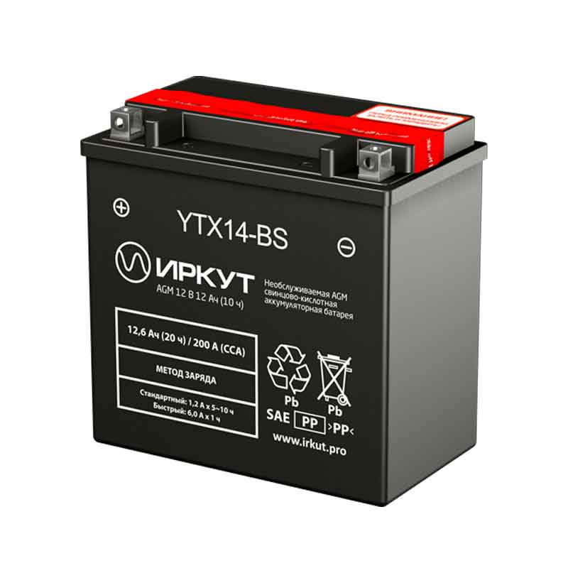 Аккумулятор Иркут YTX14-BS (12V / 12Ah)