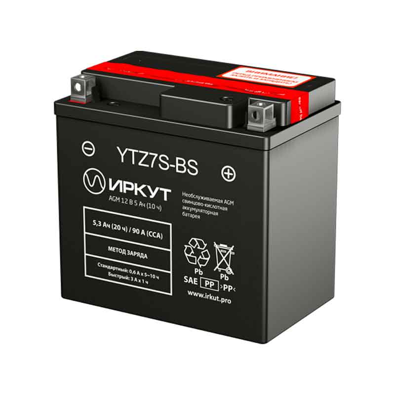 Аккумулятор Иркут YTZ7S-BS (12V / 5Ah)