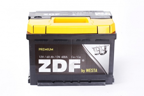 Аккумулятор 6СТ- 60 "ZDF Premium"  (низкий)  (обр)