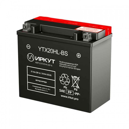 Аккумулятор Иркут YTX20HL-BS (12V / 20Ah)