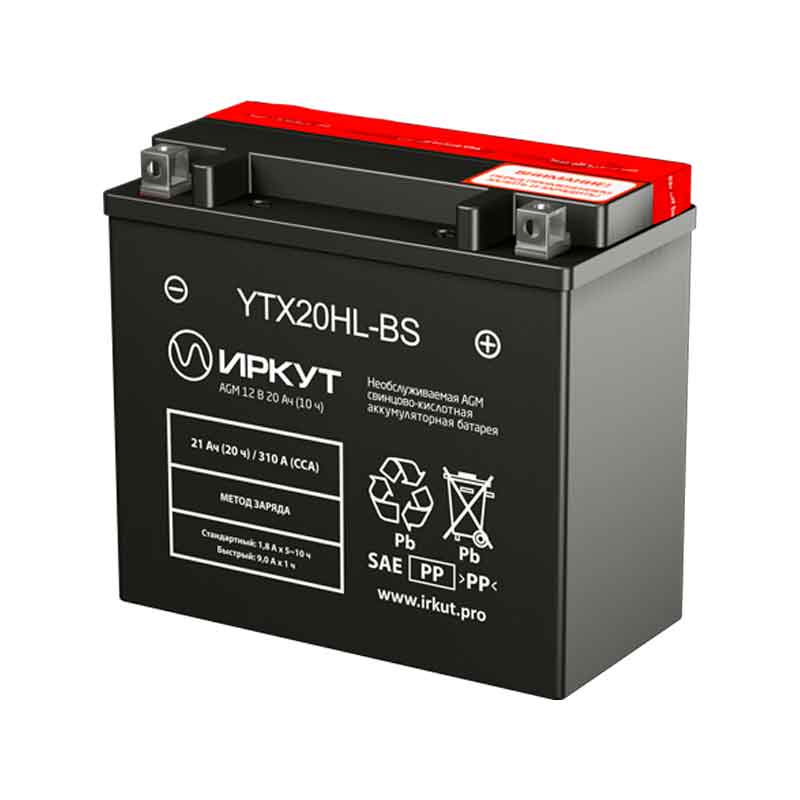 Аккумулятор Иркут YTX20HL-BS (12V / 20Ah)
